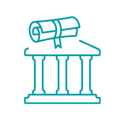 Icon of pillars with diploma