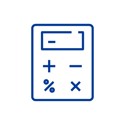 Icon of a calculator, symbolizing mathematics, accounting, or calculation